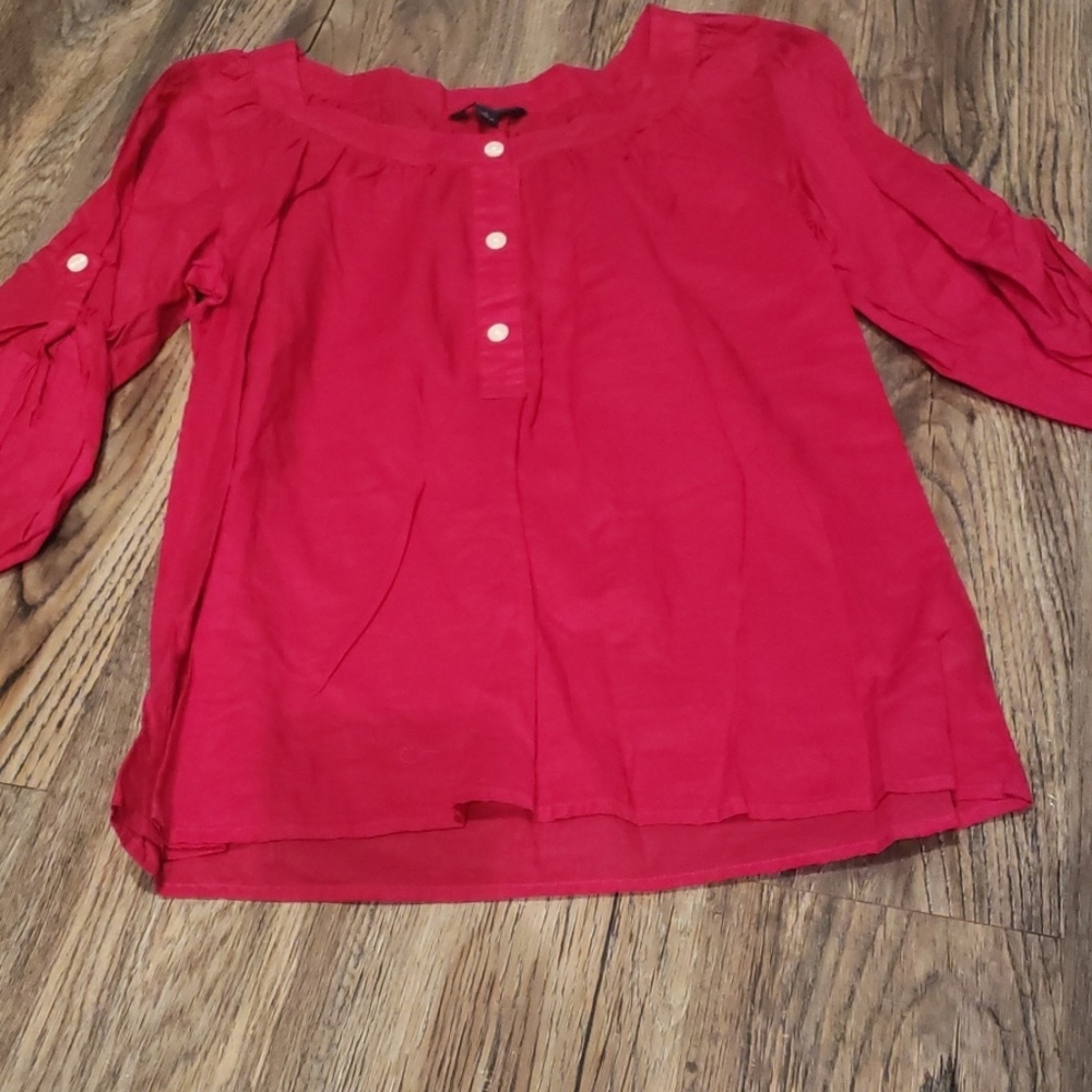 Quater sleeve magenta blouse